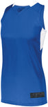 Augusta Sportswear Ladies Step-Back Basketball Jersey (1732), Color 'Royal/White'