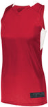 Augusta Sportswear Ladies Step-Back Basketball Jersey (1732), Color 'Red/White'