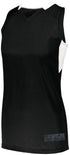 Augusta Sportswear Ladies Step-Back Basketball Jersey (1732), Color 'Black/White'