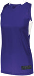 Augusta Sportswear Ladies Step-Back Basketball Jersey (1732), Color 'Purple/White'