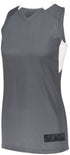 Augusta Sportswear Ladies Step-Back Basketball Jersey (1732), Color 'Graphite/White'