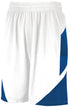 Augusta Sportswear Youth Step-Back Basketball Shorts (1734), Color 'White/Royal'