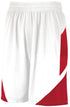Augusta Sportswear Step-Back Basketball Shorts (1733), Color 'White/Red'