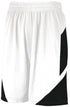 Augusta Sportswear Step-Back Basketball Shorts (1733), Color 'White/Black'