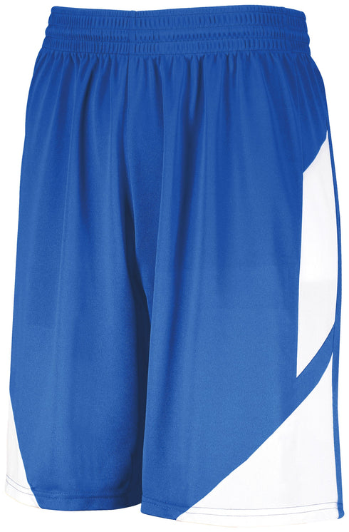 Augusta Sportswear Step-Back Basketball Shorts (1733), Color 'Royal/White'