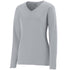 Augusta Sportswear Ladies Long Sleeve Wicking T-Shirt (1788), Color 'Silver Grey'