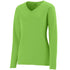 Augusta Sportswear Ladies Long Sleeve Wicking T-Shirt (1788), Color 'Lime'