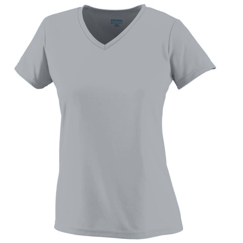 Augusta Sportswear Ladies Wicking T-Shirt (1790), Color 'Silver Grey'