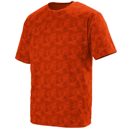 Augusta Sportswear Youth Elevate Wicking T-Shirt (1796-C), Color 'Orange/Black Print'