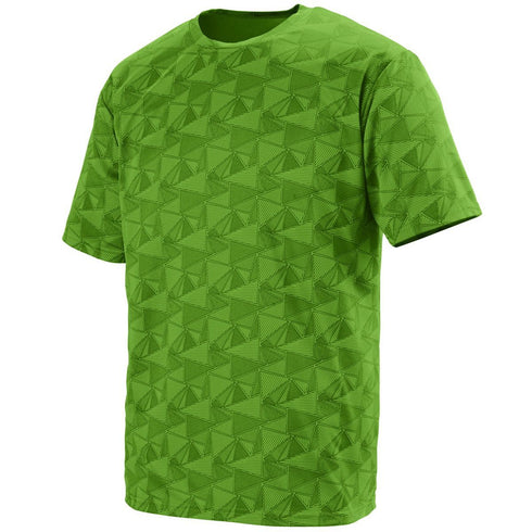 Augusta Sportswear Youth Elevate Wicking T-Shirt (1796-C), Color 'Lime/Black Print'