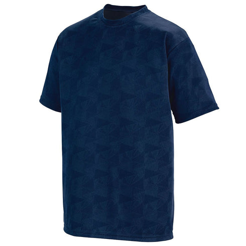 Augusta Sportswear Youth Elevate Wicking T-Shirt (1796-C), Color 'Navy/White Print'