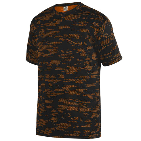 Augusta Sportswear Youth Sleet Wicking Tee (1802-C), Color 'Black/Power Orange'