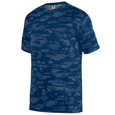 Augusta Sportswear Youth Sleet Wicking Tee (1802-C), Color 'Navy/Silver'