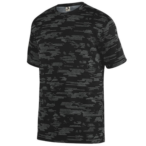 Augusta Sportswear Youth Sleet Wicking Tee (1802-C), Color 'Black/Silver'