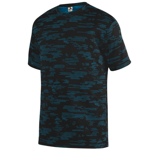 Augusta Sportswear Youth Sleet Wicking Tee (1802-C), Color 'Black/Power Blue'