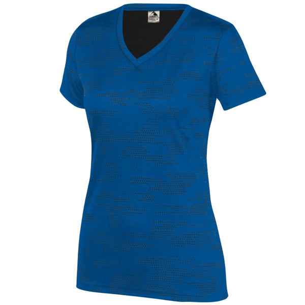 Augusta Sportswear Ladies Sleet Wicking Tee (1803-C), Color 'RoyalBlack'