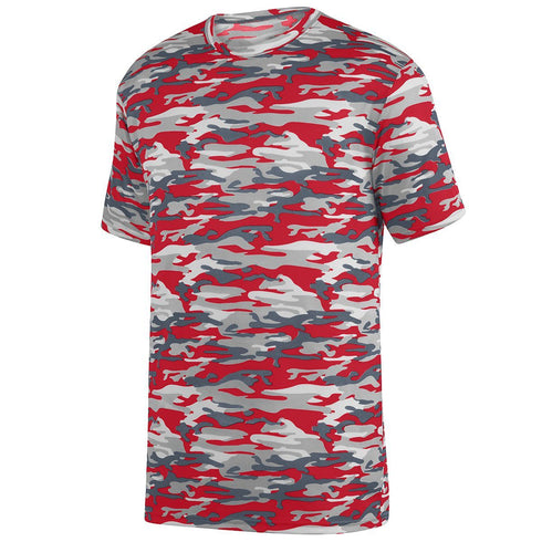 Augusta Sportswear Youth Mod Camo Wicking Tee (1806-C), Color 'Red Mod'