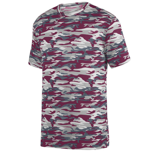 Augusta Sportswear Youth Mod Camo Wicking Tee (1806-C), Color 'Maroon Mod'