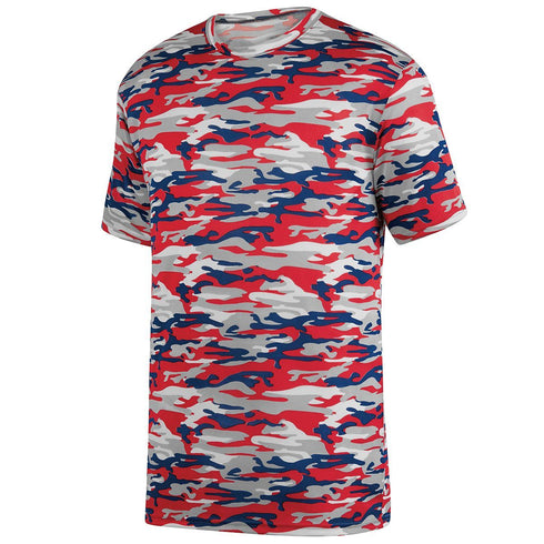 Augusta Sportswear Youth Mod Camo Wicking Tee (1806-C), Color 'Red Navy Mod'