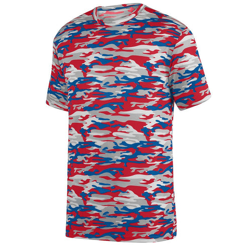 Augusta Sportswear Youth Mod Camo Wicking Tee (1806-C), Color 'Red Royal Mod'