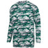 Augusta Sportswear Youth Mod Camo Long Sleeve Wicking Tee (1808-C), Color 'Dark Green Mod'