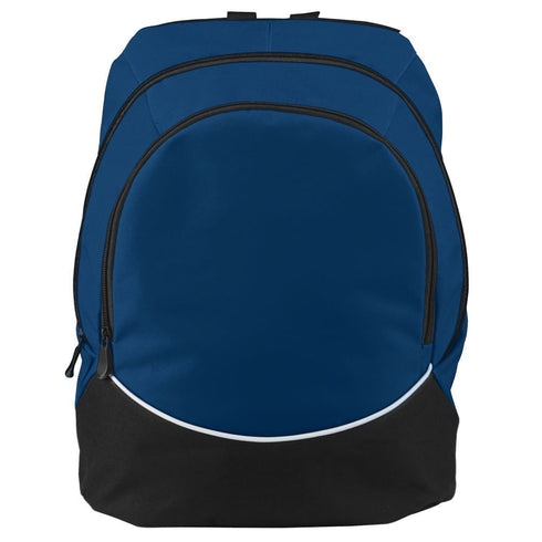 Augusta Sportswear Large Tri-Color Backpack (1915), Color 'Navy/Black/White'