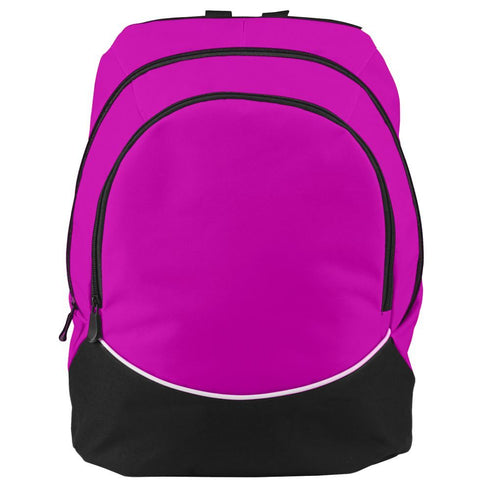 Augusta Sportswear Large Tri-Color Backpack (1915), Color 'Power Pink/Black/White'