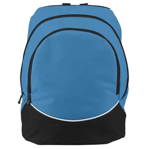 Augusta Sportswear Large Tri-Color Backpack (1915), Color 'Columbia Blue/Black/White'