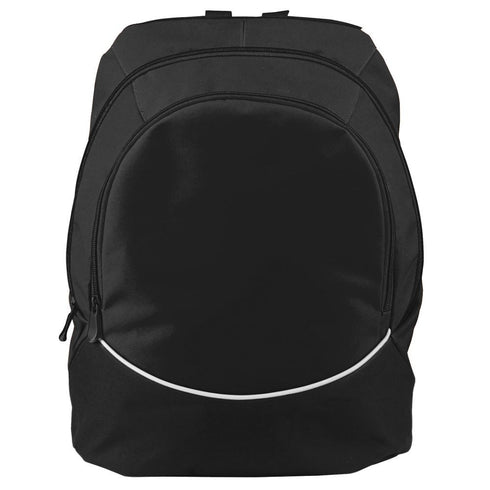 Augusta Sportswear Large Tri-Color Backpack (1915), Color 'Black/Black/White'