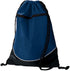 Augusta Sportswear Tri-Color Drawstring Backpack (1920), Color 'Navy/Black/White'