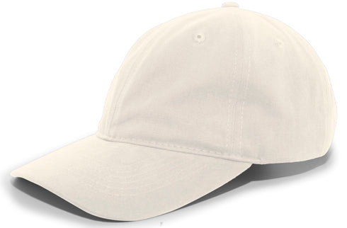 Pacific Headwear Brushed Cotton Twill Buckle Strap Adjustable Cap (201C), Color 'Khaki'