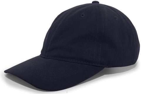Pacific Headwear Brushed Cotton Twill Buckle Strap Adjustable Cap (201C), Color 'Navy'