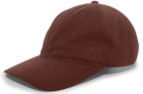 Pacific Headwear Brushed Cotton Twill Buckle Strap Adjustable Cap (201C), Color 'Chocolate'