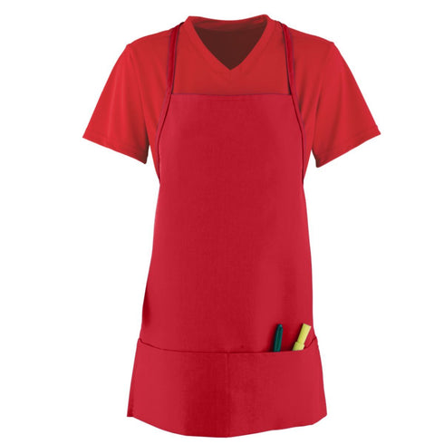 Augusta Sportswear Medium Apron W/ Pouch (2060-C), Color 'Red'