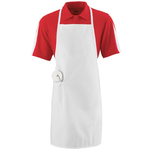 Augusta Sportswear Long Apron With Pockets (2070), Color 'White'