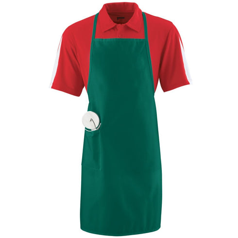 Augusta Sportswear Long Apron With Pockets (2070), Color 'Dark Green'