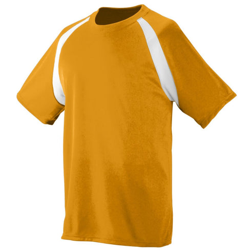 Augusta Sportswear Youth Wicking Color Block Jersey (219-C), Color 'Gold/White'