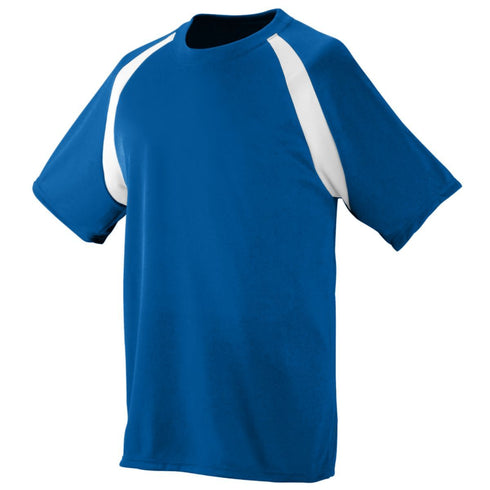 Augusta Sportswear Youth Wicking Color Block Jersey (219-C), Color 'Royal/White'