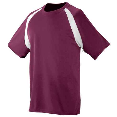 Augusta Sportswear Youth Wicking Color Block Jersey (219-C), Color 'Maroon/White'
