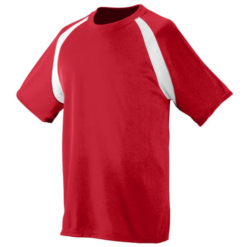 Augusta Sportswear Youth Wicking Color Block Jersey (219-C), Color 'Red/White'