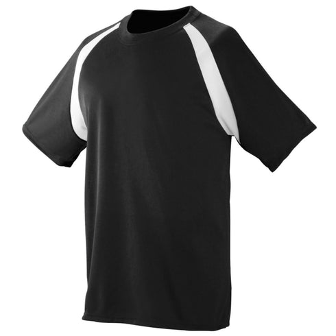 Augusta Sportswear Youth Wicking Color Block Jersey (219-C), Color 'Black/White'