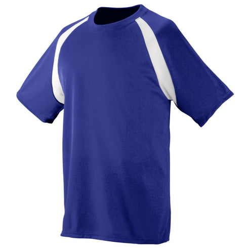 Augusta Sportswear Youth Wicking Color Block Jersey (219-C), Color 'Purple/White'