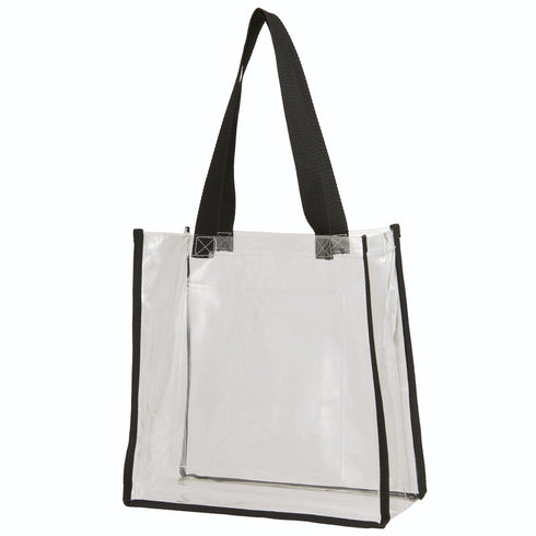 Augusta Sportswear Clear Tote (2201-C), Color 'Clear/Black'
