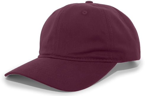 Pacific Headwear Brushed Cotton Twill Hook-And-Loop Adjustable Cap (220C), Color 'Maroon'