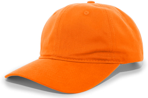 Pacific Headwear Brushed Cotton Twill Hook-And-Loop Adjustable Cap (220C), Color 'Mango'