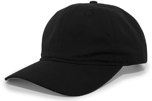 Pacific Headwear Brushed Cotton Twill Hook-And-Loop Adjustable Cap (220C), Color 'Black'