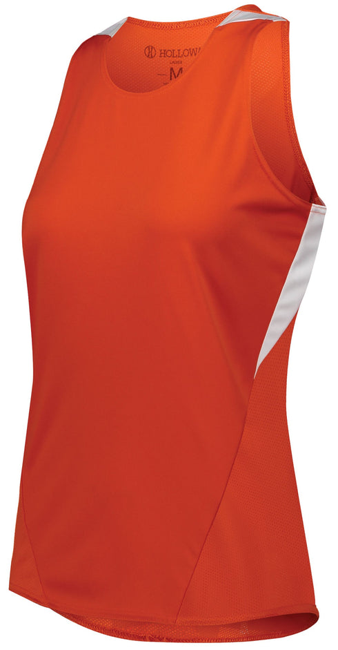 Holloway Ladies PR Max Track Jersey (221335), Color 'Orange/White'