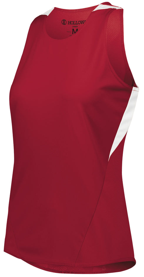 Holloway Ladies PR Max Track Jersey (221335), Color 'Scarlet/White'