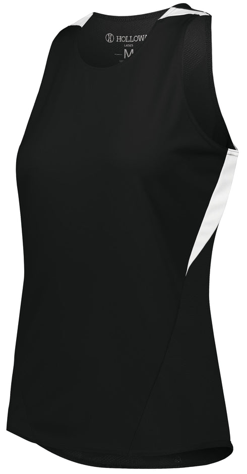 Holloway Ladies PR Max Track Jersey (221335), Color 'Black/White'