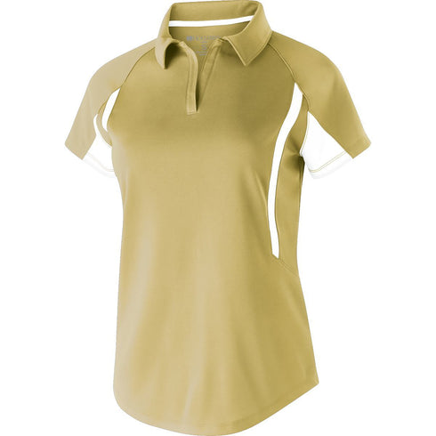 Holloway Ladies Avenger Polo (222730), Color 'Vegas Gold/White'